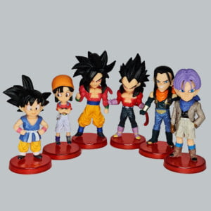 set of 6 figurines of dragon ball characters