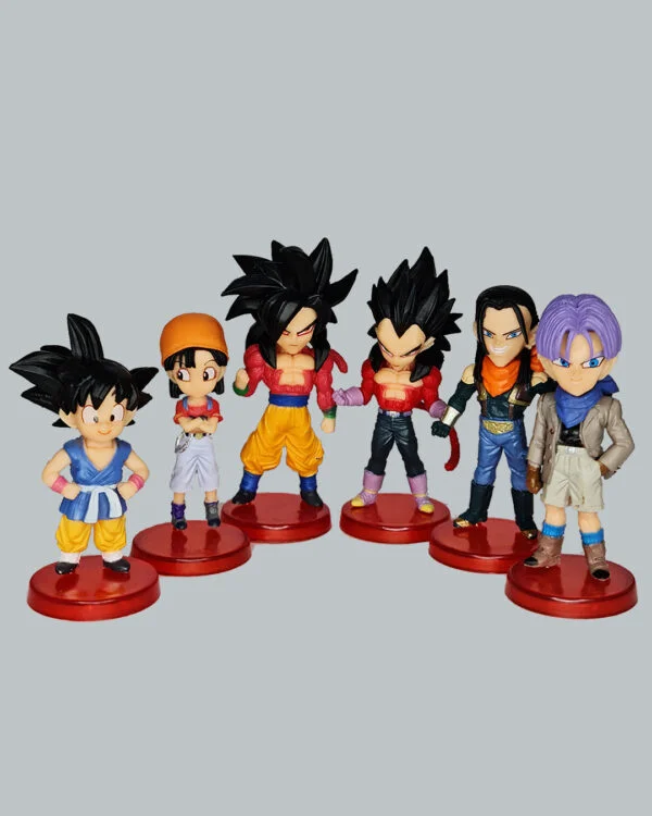 set of 6 figurines of dragon ball characters