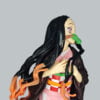 figurine of nezuko from Demon Slayer, closeup side