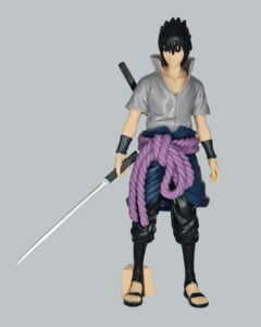 figurine of Sasuke from Naruto anime, front view