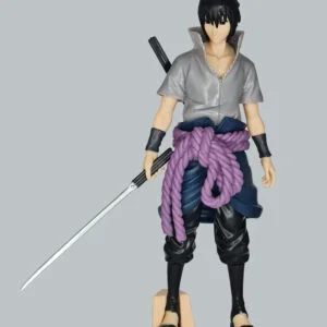 figurine of Sasuke from Naruto anime, front view