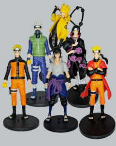 set of 6 naruto characters