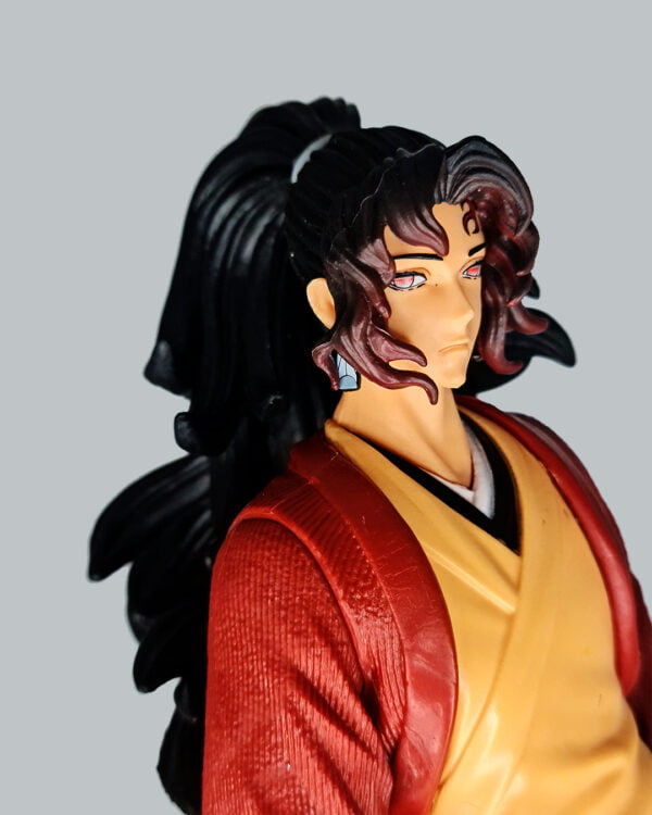 Closeup of Yoriichi figurine from Demon Slayer